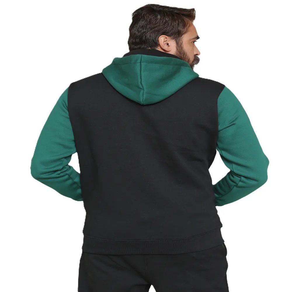 Winter Green Black zipper Fleece Tracksuit