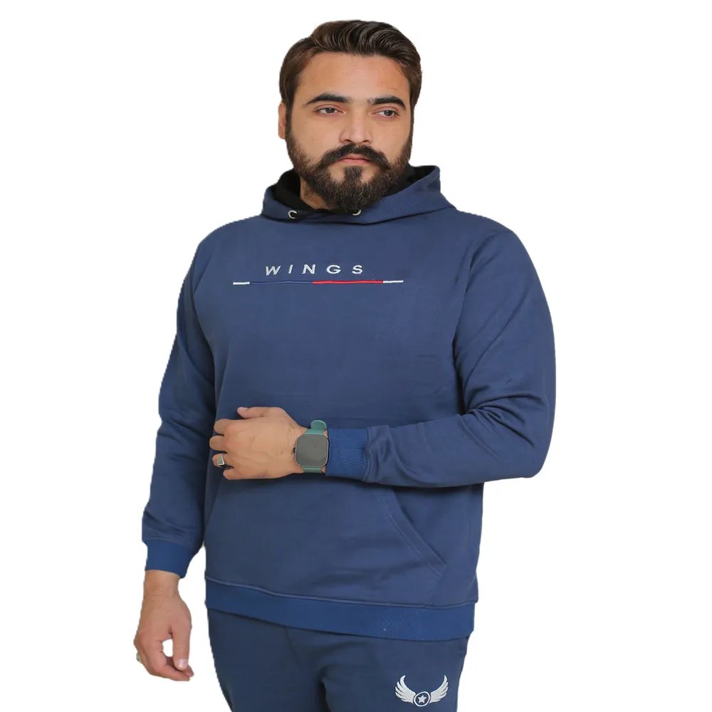 Winter Blue Hoodie Fleece Tracksuit