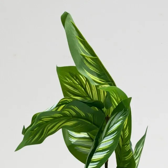 Artificial Striped Leaf Potted Plant