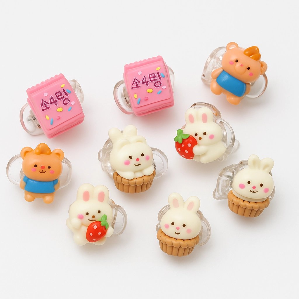 Pack of 8 mini hair clips