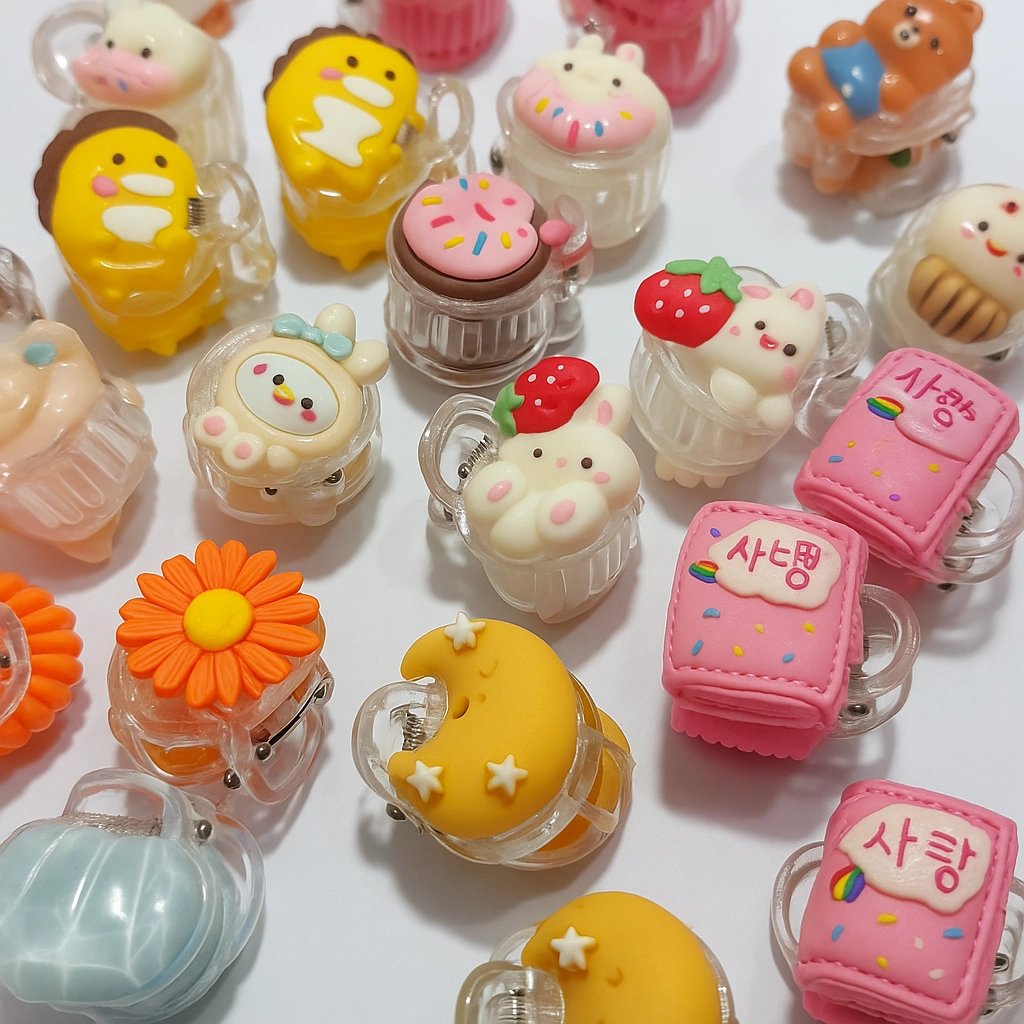 Pack of 8 mini hair clips