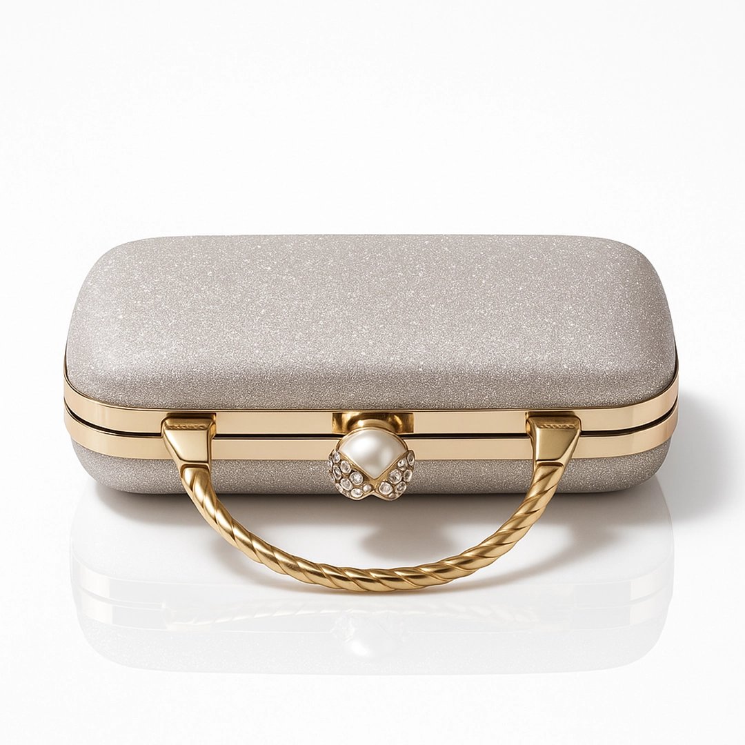 Pearl Crown Elegance Clutch