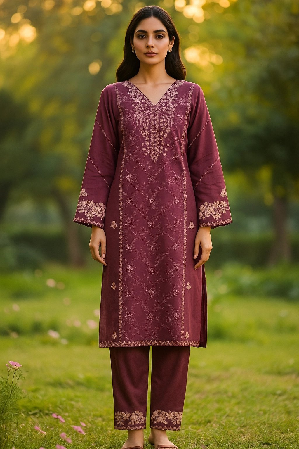 Maroon Elegance – 2 Piece Suit