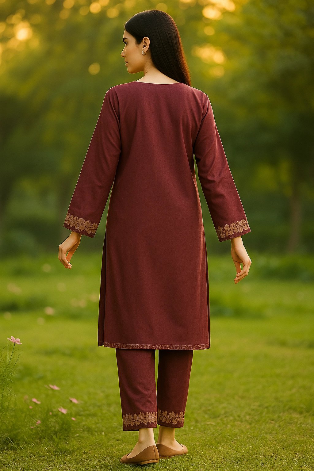 Maroon Elegance – 2 Piece Suit