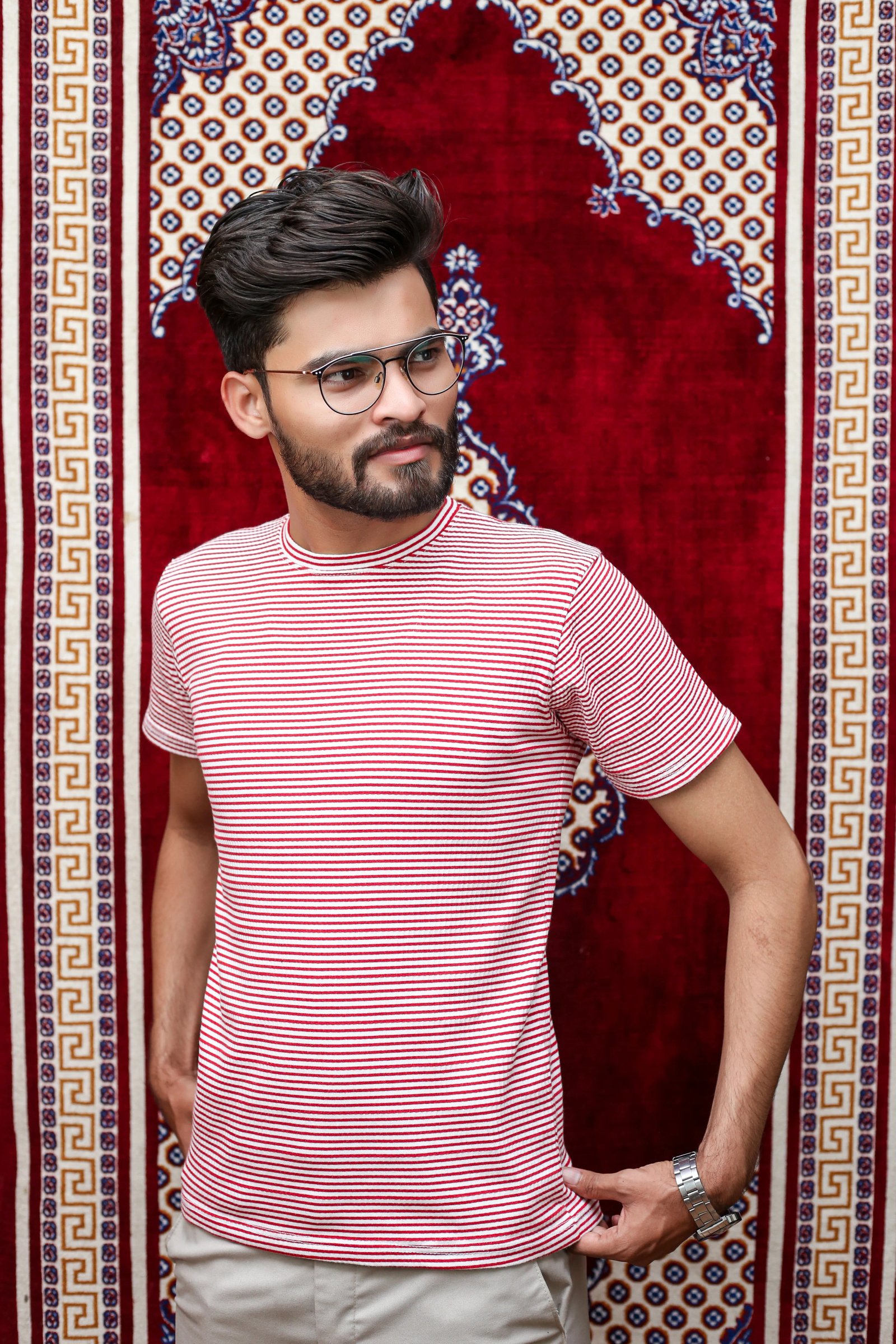 GLO-102 Coral Stripe Casual