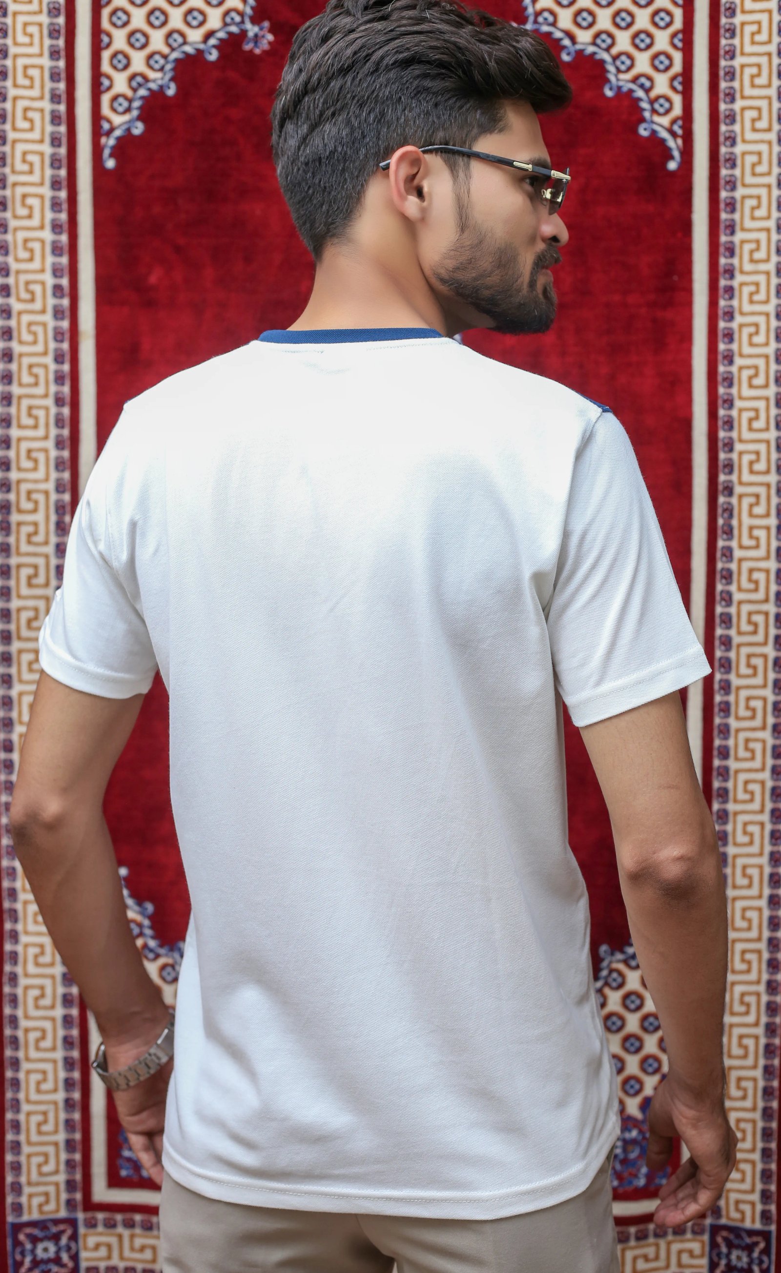 GLO-109 Navy Block Tee