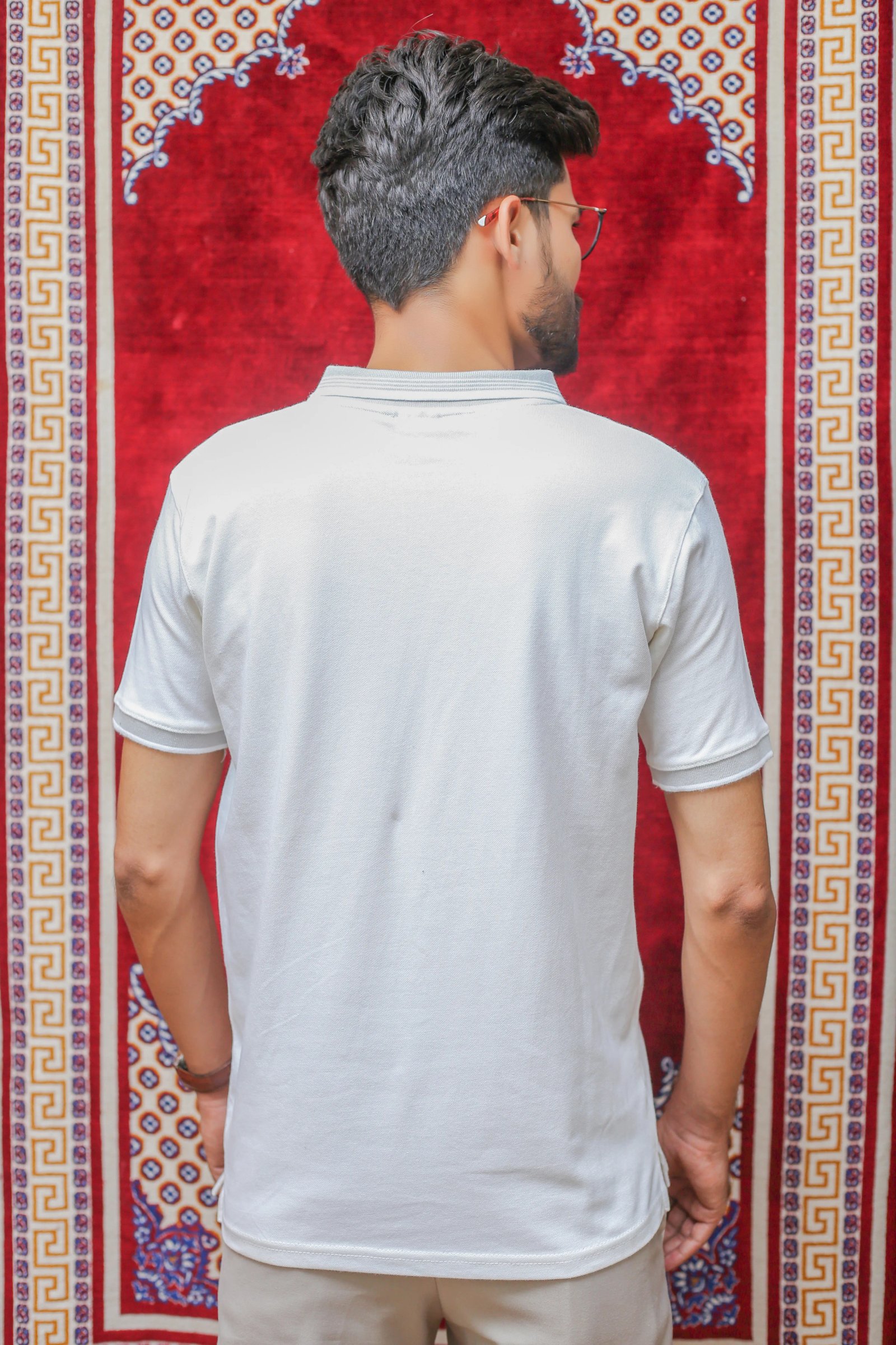 GLO-110 Classic White Polo