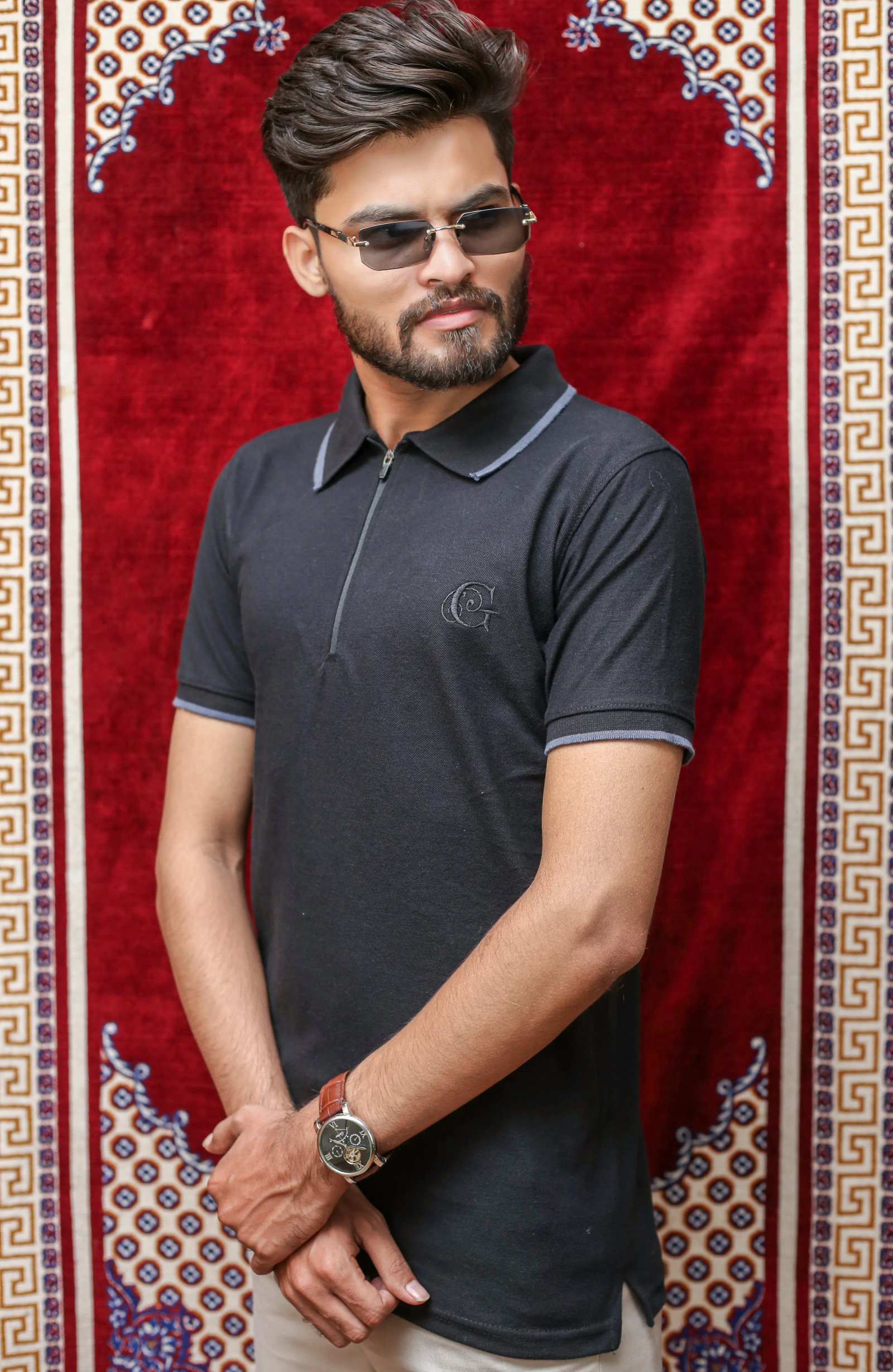 GLO-117 Jet Black Polo