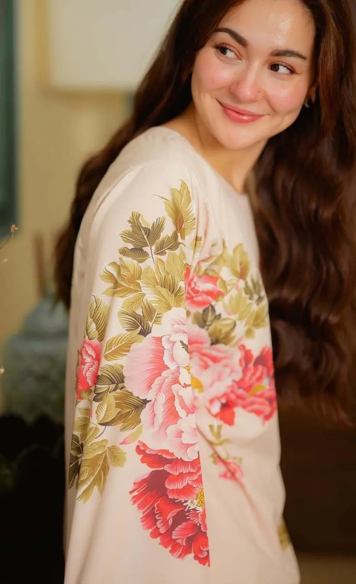 Co-Ord Set - Beige & Pink Floral Printed