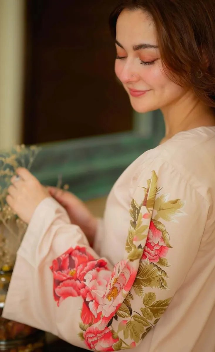 Co-Ord Set - Beige & Pink Floral Printed