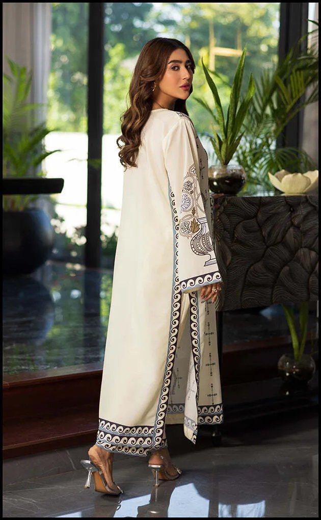 Co-Ord Set - Ivory Embroidered Style
