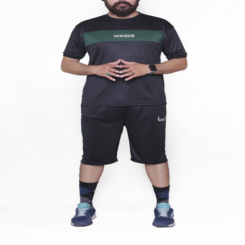 Green Black Sports Tshirt
