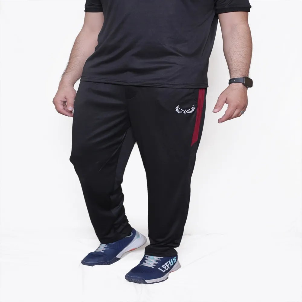 Maroon Black Active Tracksuits