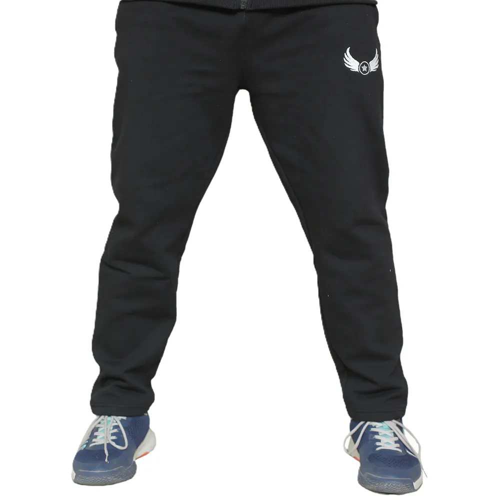 Winter Black Zipper Fleece Tracksuit