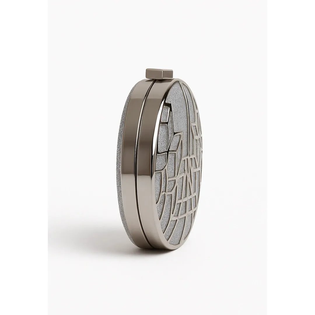 GeoLuxe Silver Clutch