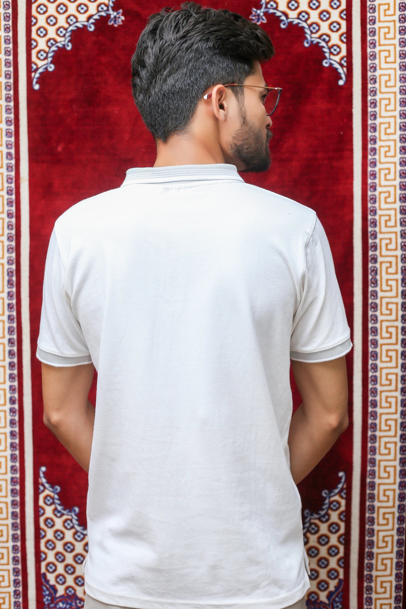 GLO-111 White  Polo