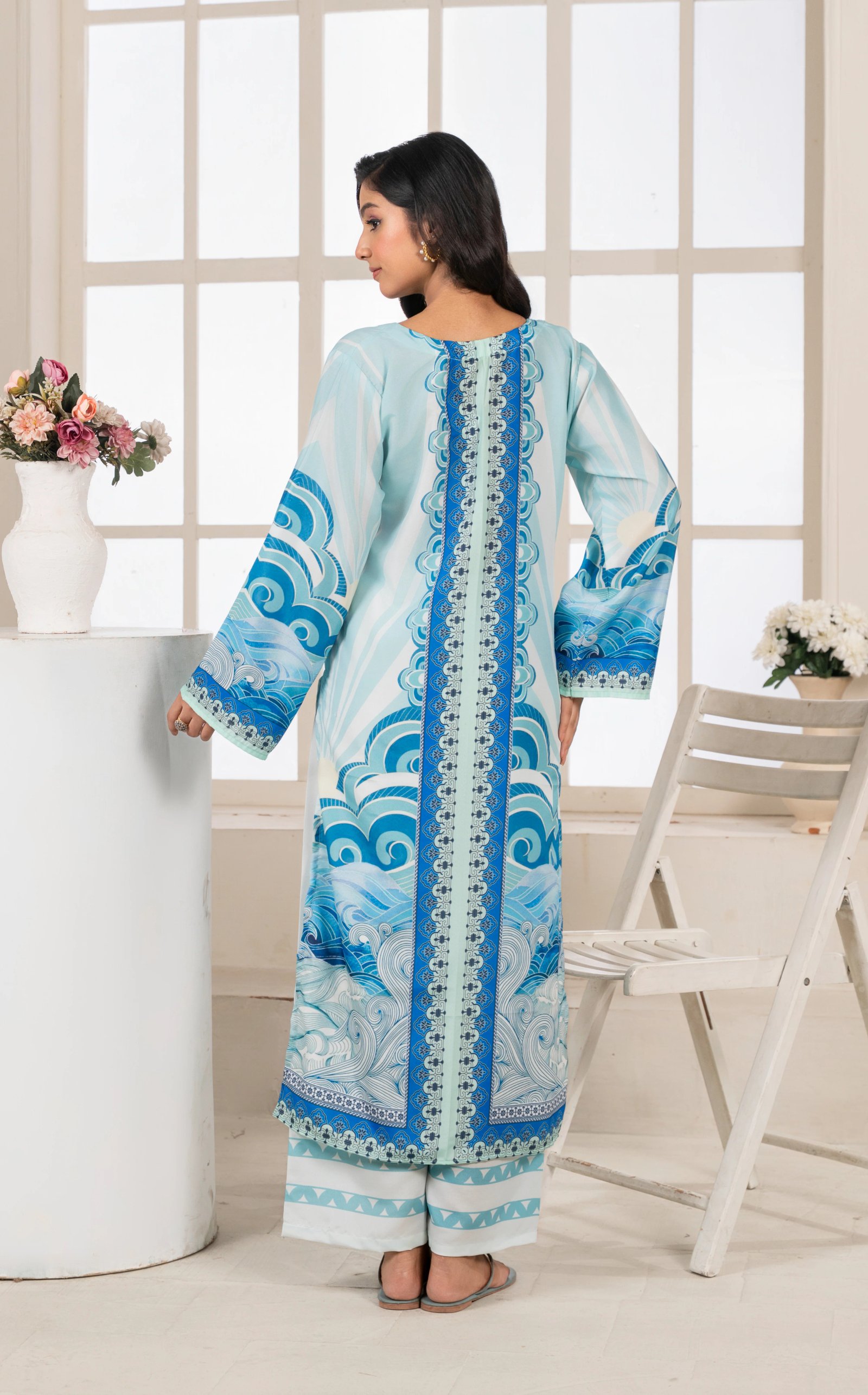 Co-Ord Set - Blue Printed