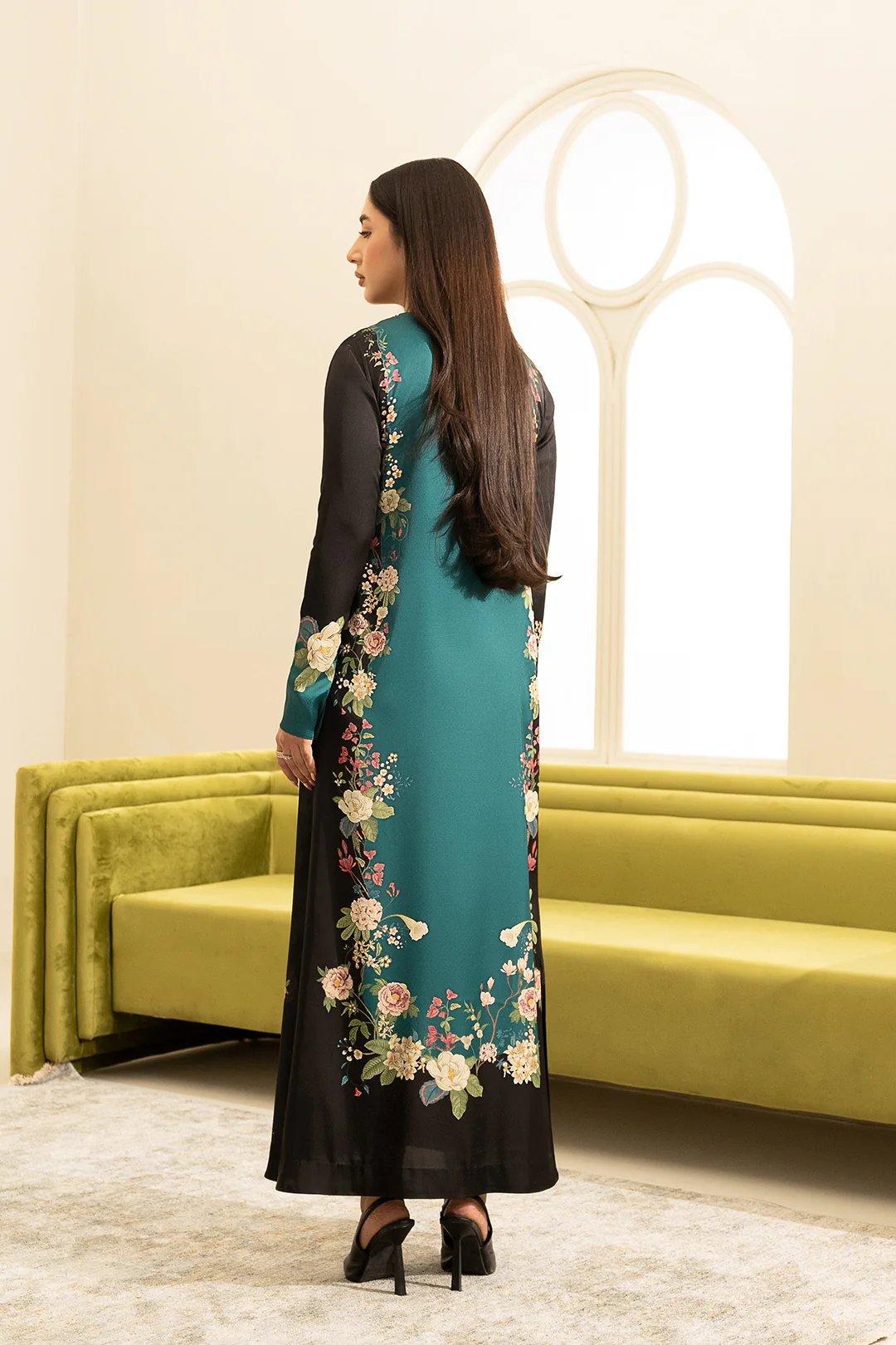 Co-Ord Set - Black & Green Floral