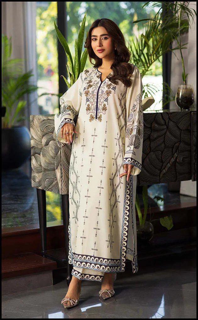 Co-Ord Set - Ivory Embroidered Style